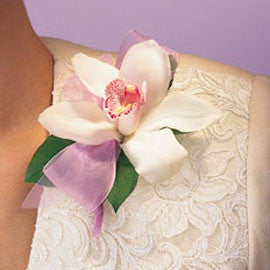 White Single Orchid - Pinned Corsage