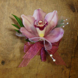 Pink Single Orchid - Pinned Corsage
