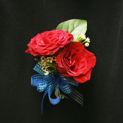 Red Double Rose - Pinned Corsage