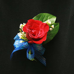 Red Single Rose - Pinned Corsage